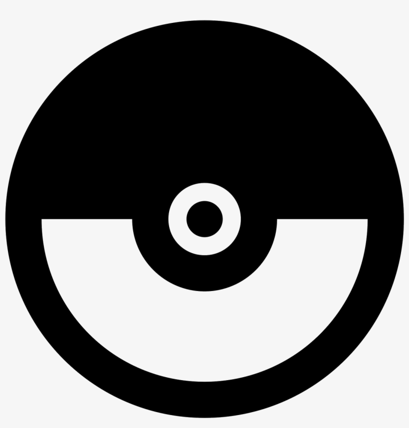 The Images Is Shaped Like A Circle, Divided In Half - Pokeball Icon, transparent png