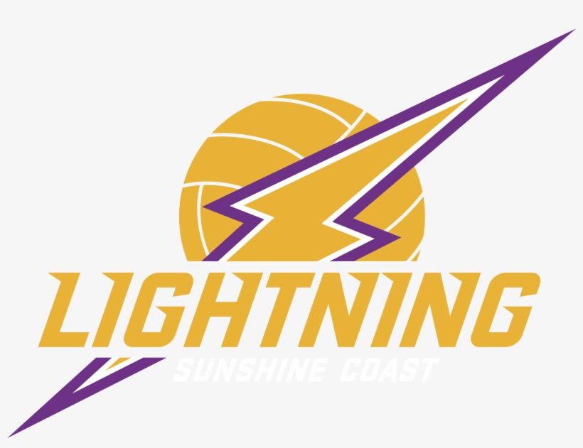 Lightning Sunshine Coast Logo Stacked Fc Neg - Sunshine Coast, Queensland, transparent png