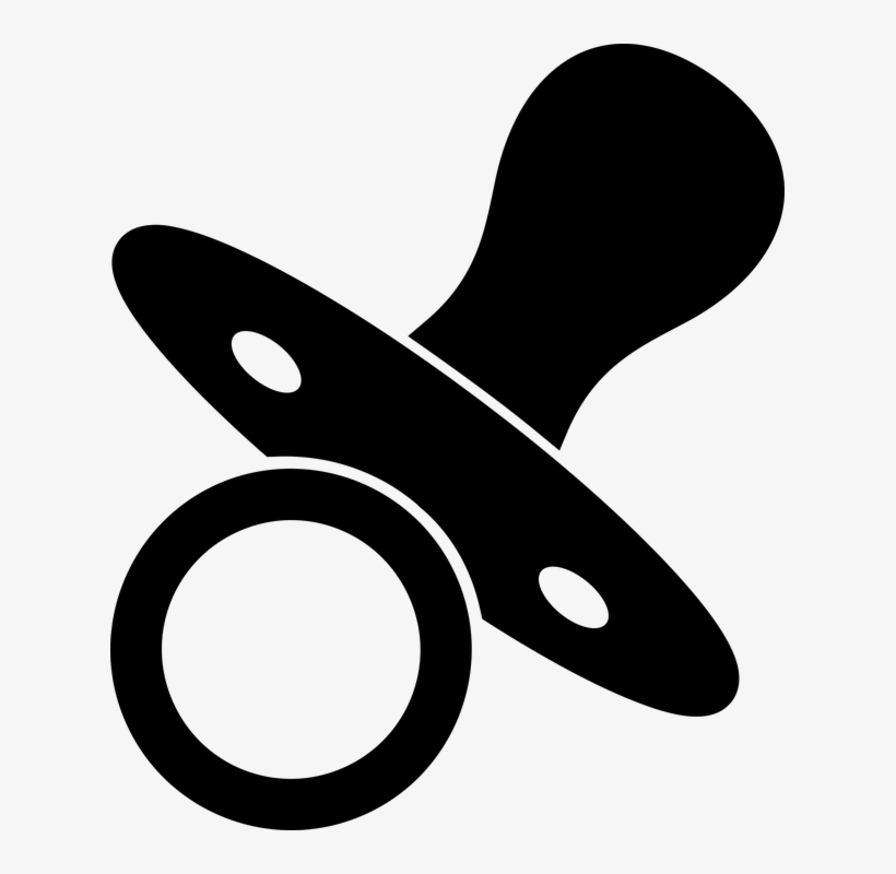 Pacifier Vector - Pacifier Black And White - 617x720 PNG Download - PNGkit