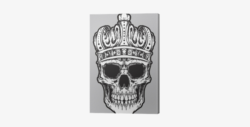 Custom Skull King Crown Vector Canvas Print • Pixers® - Crown Skull Transparent Png, transparent png