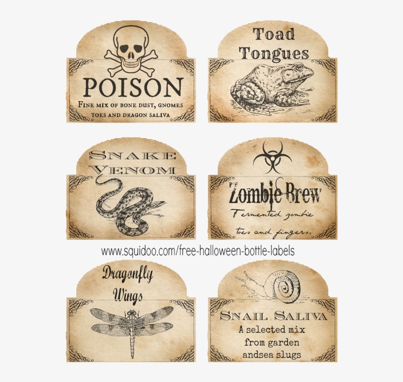 These Free, Printable Halloween Bottle Labels Are Absolutely - Printable Potion Bottle Labels, transparent png