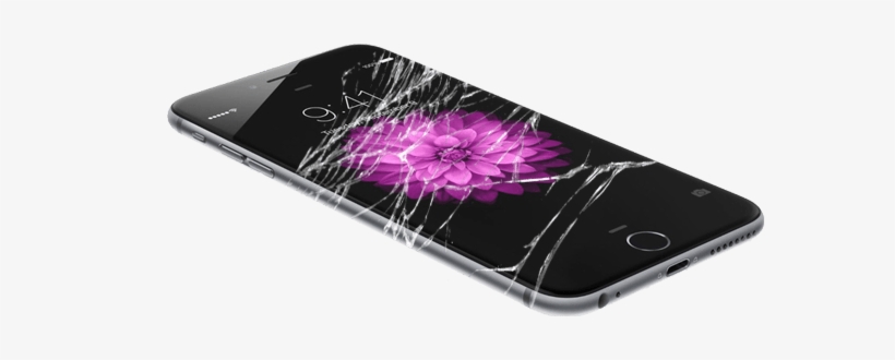 Transparent Crack Mobile Glass - Iphone 6 S Display Broken, transparent png