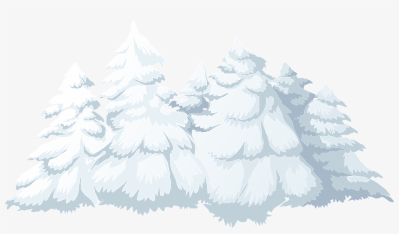 Pine Tree Clipart Winter Landscape - White Christmas Tree Clipart, transparent png