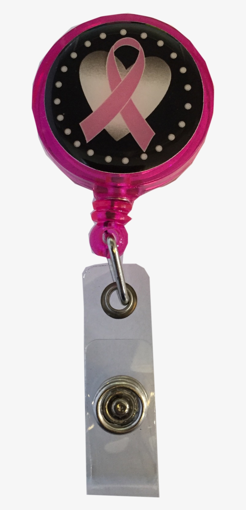 Pink Ribbon Id Badge Holder, transparent png