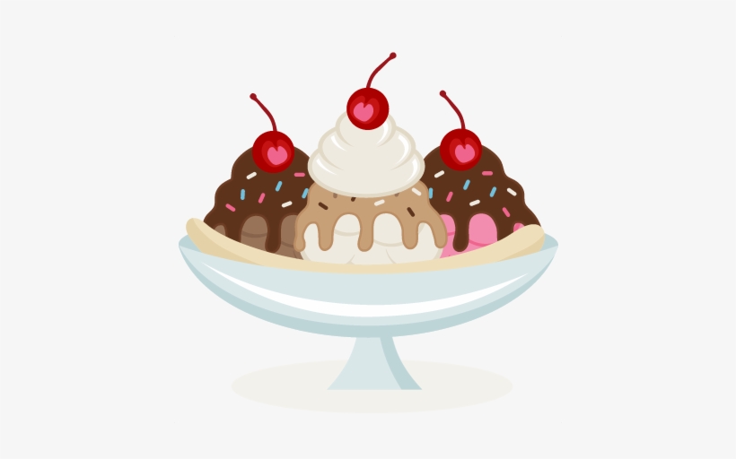 Large Ice Cream Sundae With Sprinkles Png - Ice Cream Sundae Png, transparent png