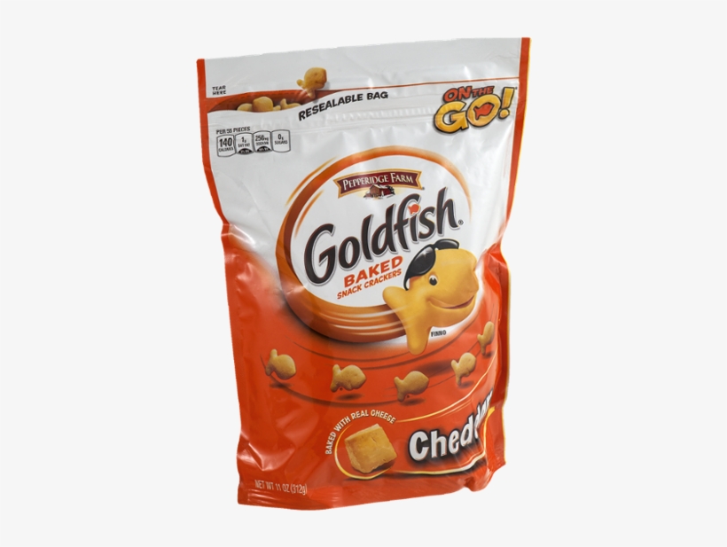 Pepperidge Farm Goldfish Baked Snack Crackers, Cheddar, transparent png