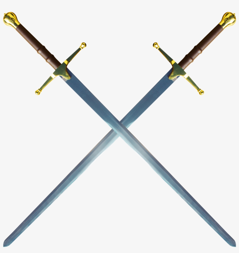 Double William Wallace Sword - Double Gold Sword Png, transparent png