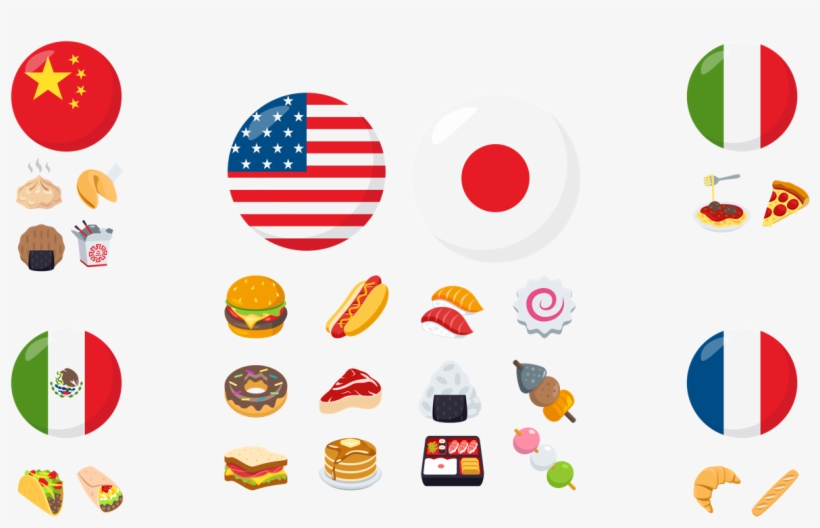 While Some Food Emojis Overlap For Different Cultures, - Emoji, transparent png