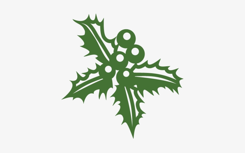 Christmas Holly Svg Scrapbook Cut File Cute Clipart - Scalable Vector Graphics, transparent png