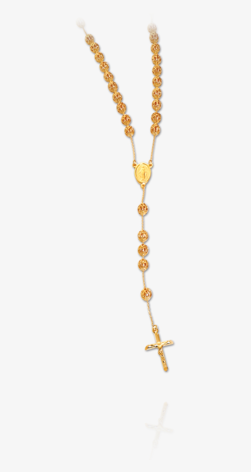 Rosary With Filigree Beads - Christian Cross, transparent png