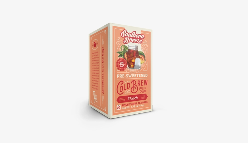Peach Cold Brew Sweet Tea - Southern Breeze Pre Sweetened Raspberry Tea, transparent png