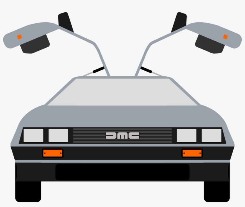 Car Clipart Backside - Delorean Back To The Future Clipart, transparent png