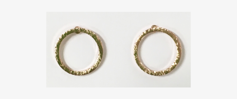 Rose Gold Circle Stud - Earrings, transparent png