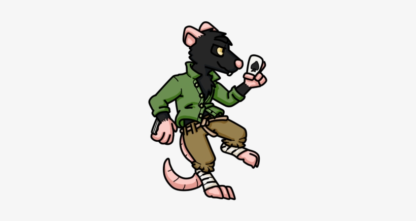 Card Rat - Cartoon, transparent png