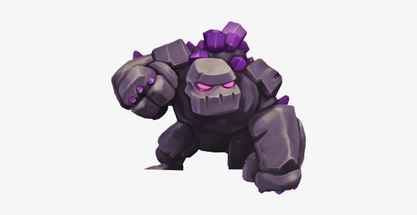Golem Coc, Gowipe Attack Coc Clash Of Clans, Clash - Golem Clash Royale Png, transparent png