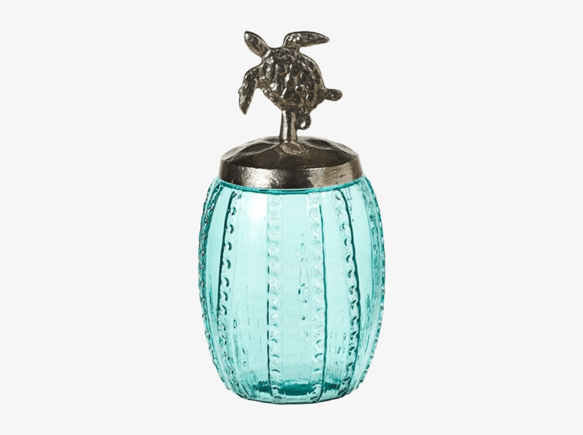 Blue & Silver Sea Turtle Canister - Ceramic, transparent png