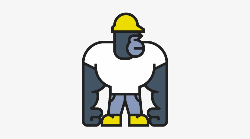 Gorilla Construction, transparent png