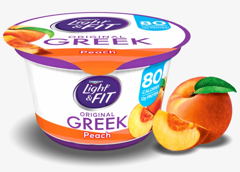 Peach Greek Yogurt - Yogurt, transparent png