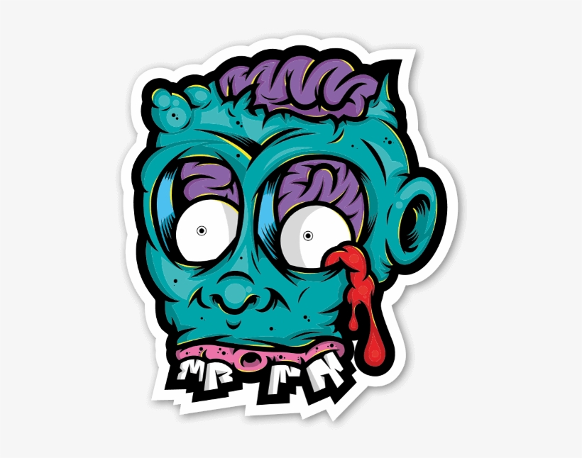 Db Zombie Sticker - Danger Brain Stickers, transparent png