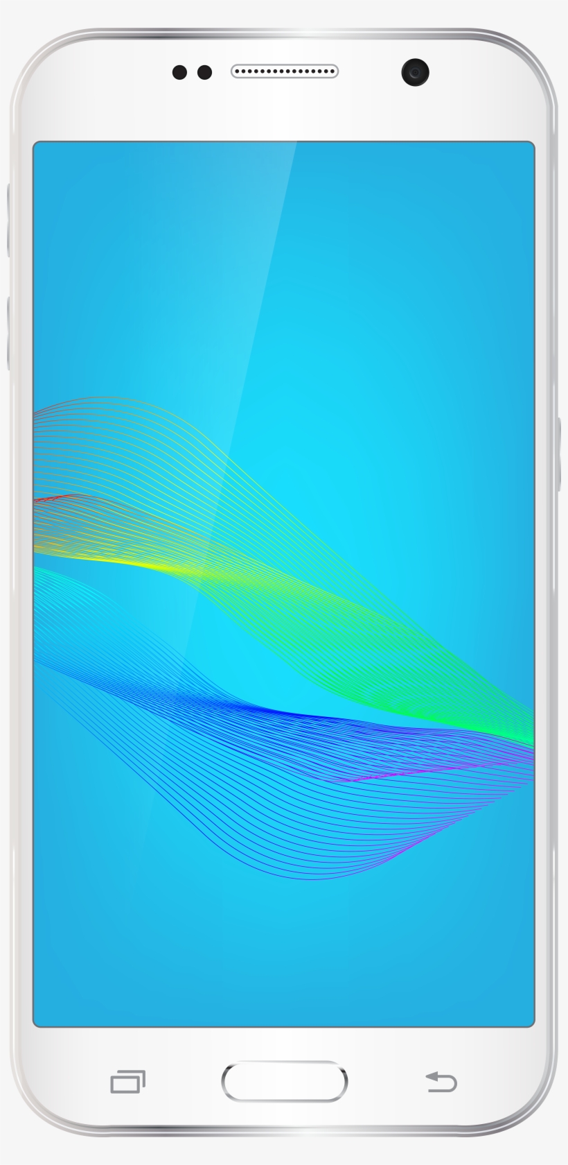 White Smartphone Png Clip Art Image - Graphic Design, transparent png