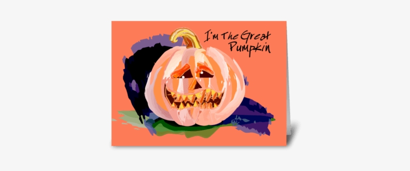 Pumpkin Head Greeting Card - Calabaza, transparent png