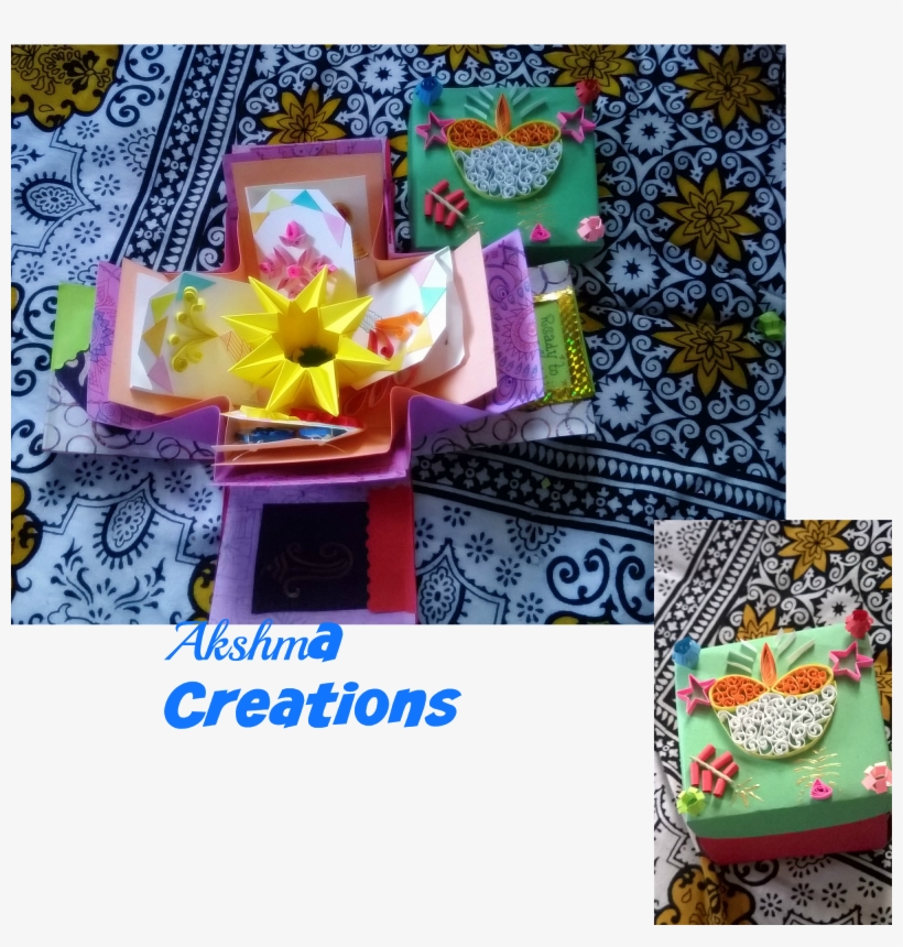 Diwali Explosion Card - Quilling, transparent png