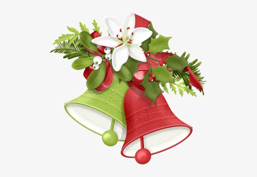 Christmas Cards - Christmas Bells Clipart, transparent png