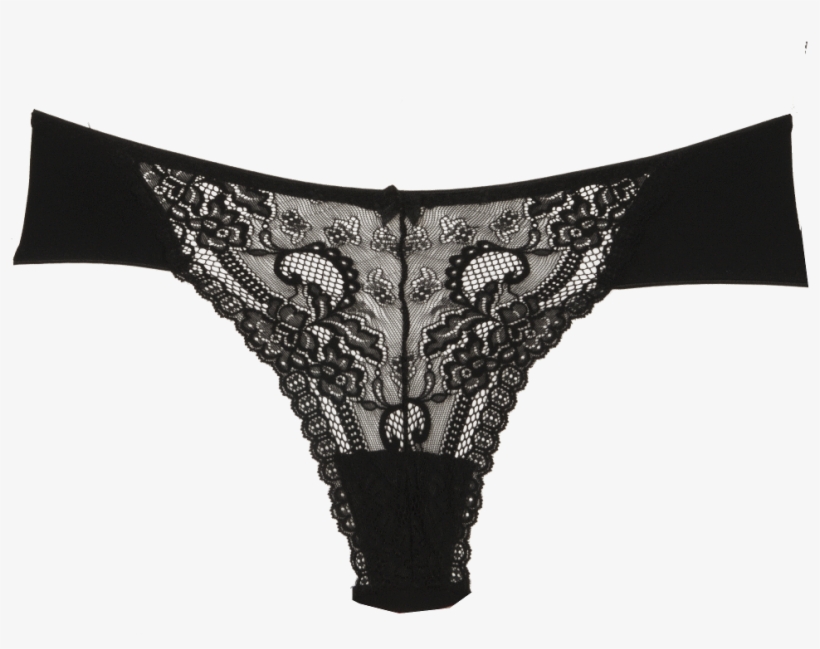 P1100403 Front2d - Png Pantie Black Lace, transparent png