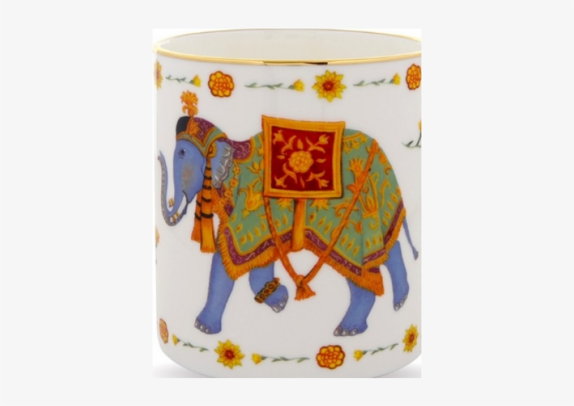 Halcyon Days Indian Elephant Blue Mug, transparent png