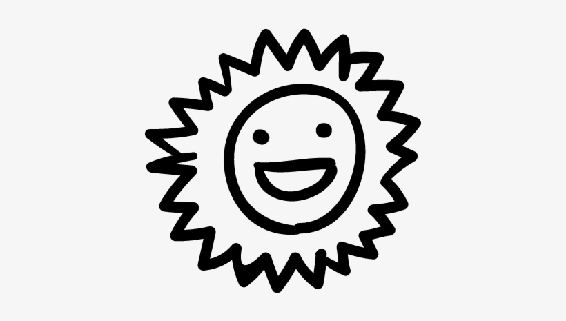 Smiling Sun Handmade Symbol Vector - Illustration, transparent png