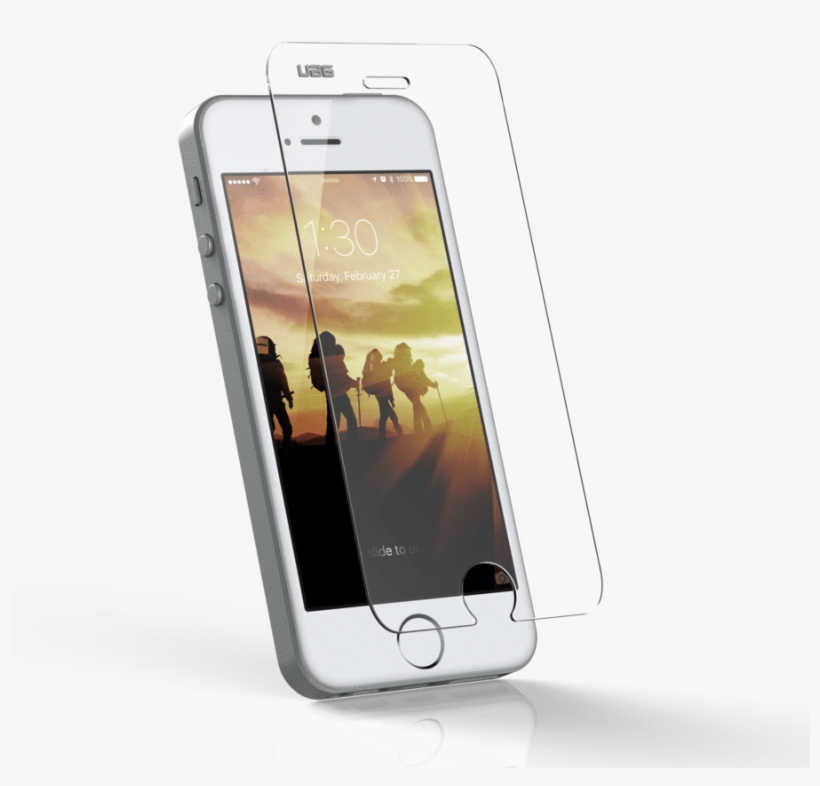 Glass Screen Shield Iphone Se/5s - Urban Armor Gear Screen Shield Screen Protector, transparent png