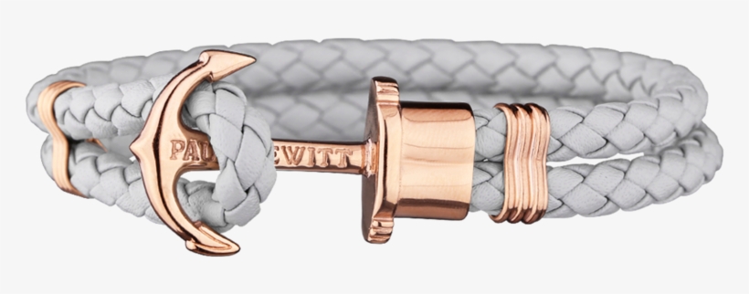 Paul Hewitt Phreps Bracelet Grey Leather With Rose - Gold Paul Hewitt Anchor, transparent png