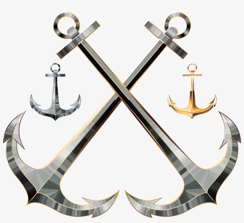 Shiny Anchors Shower Curtain, transparent png