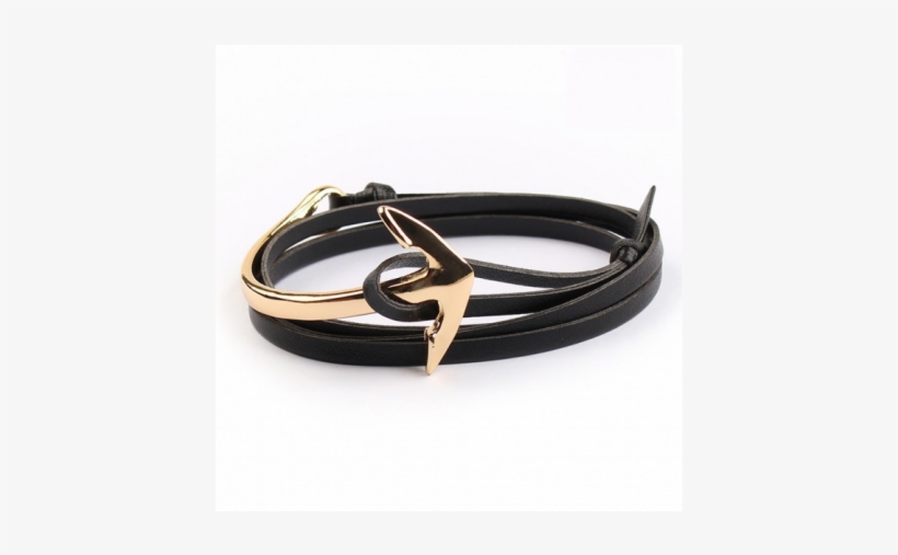 2017 Gold Anchor Leather Bracelet - 2016 Hook Silver Plated Fashion Jewelry Beach Sport, transparent png