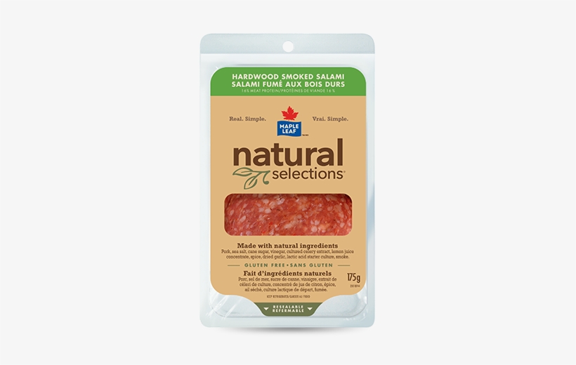 Maple Leaf Natural Selections Hardwood Smoked Salami Maple Leaf