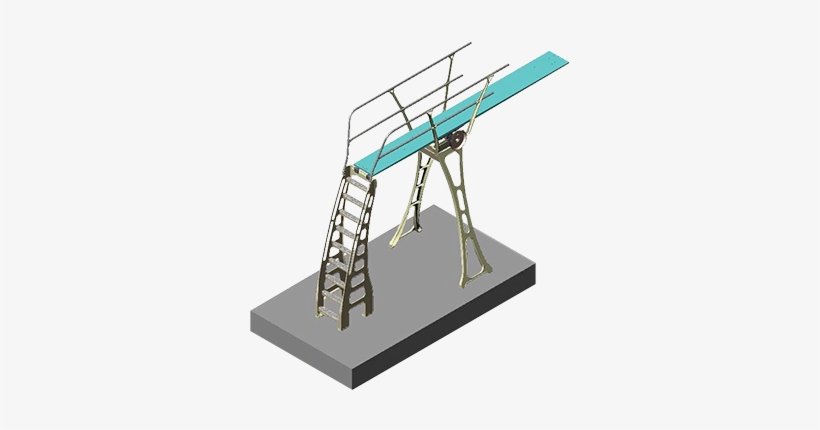 Three-meter Stand Handrails Both Sides - Diving Board 3m, transparent png