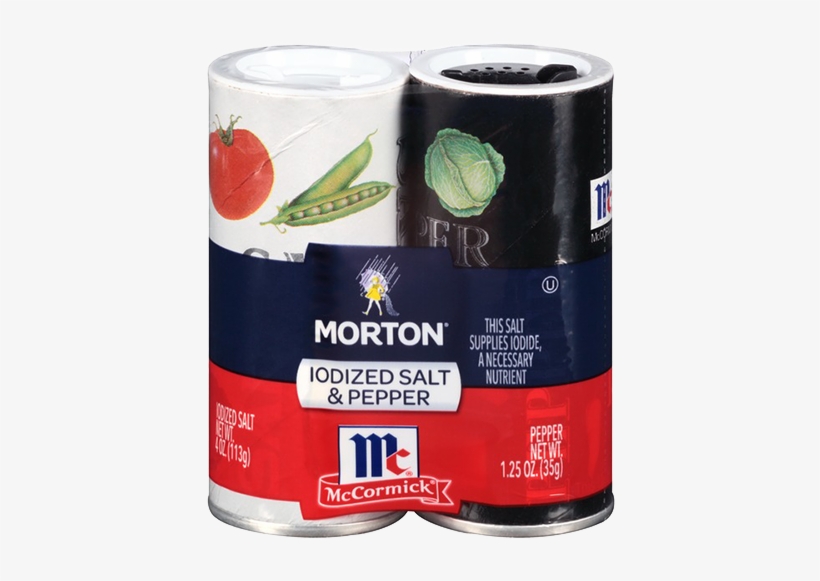 Morton, Iodized Salt & Pepper Shaker Duo Pack,, transparent png