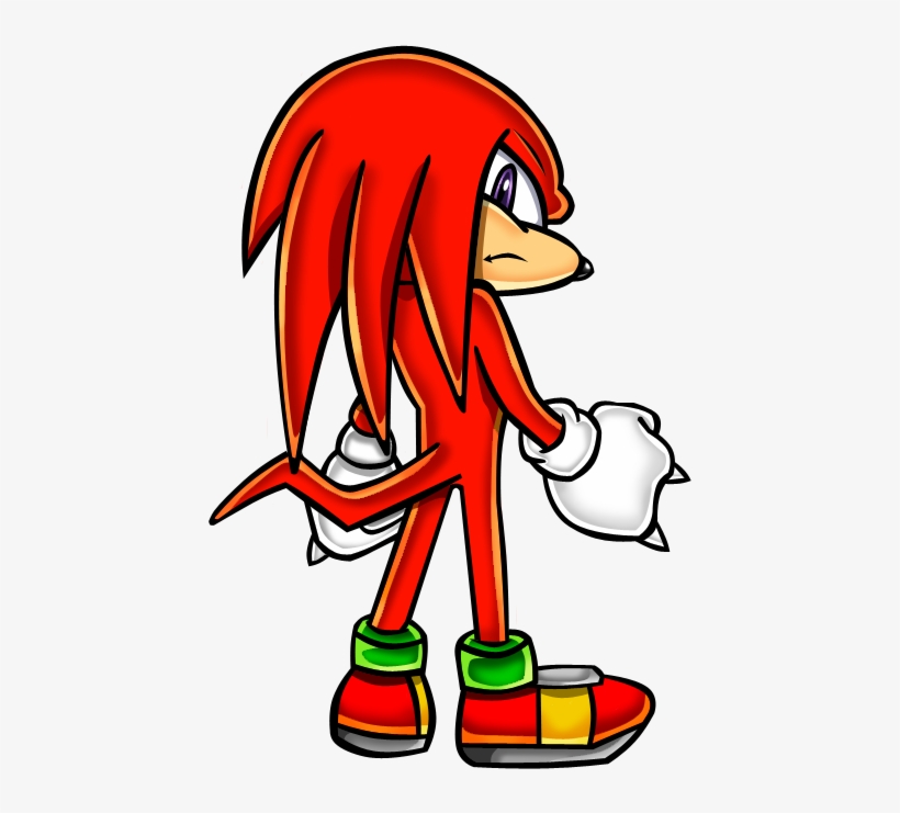 Knuckles The Echidna Sa Style By Shadoukun-d5hk0rq - Knuckles The Echidna Back, transparent png