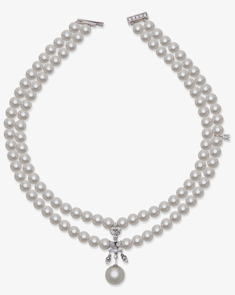 <sup>05 Double Strand Pearl Choker</sup> - Necklace, transparent png