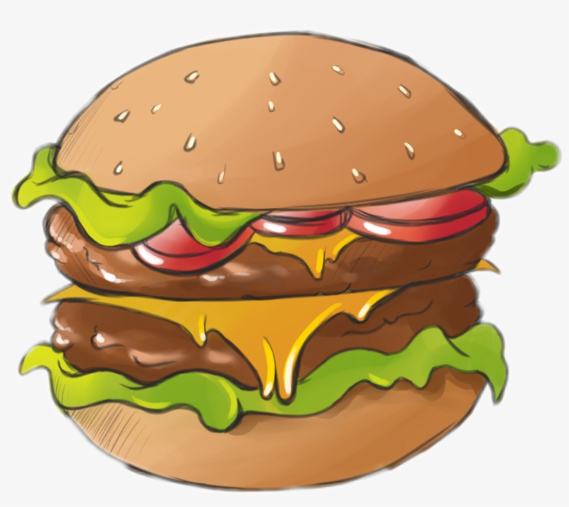 Fast Food Clipart - Hamburger, transparent png