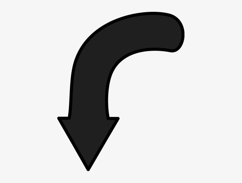 Black Curved Arrow Png Download - Publishing, transparent png