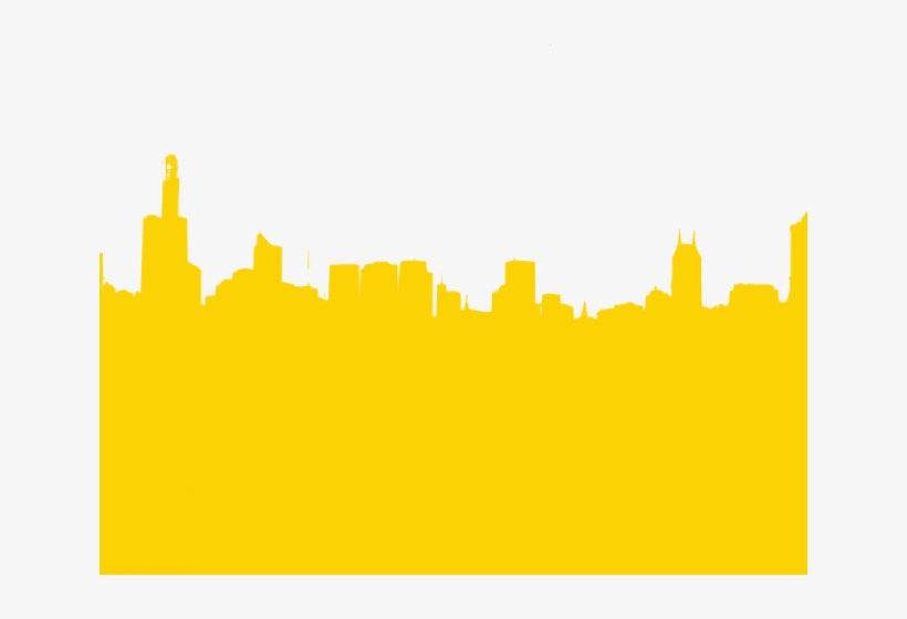 Cityscape Clipart Miami Skyline - Black And Yellow Skyline, transparent png