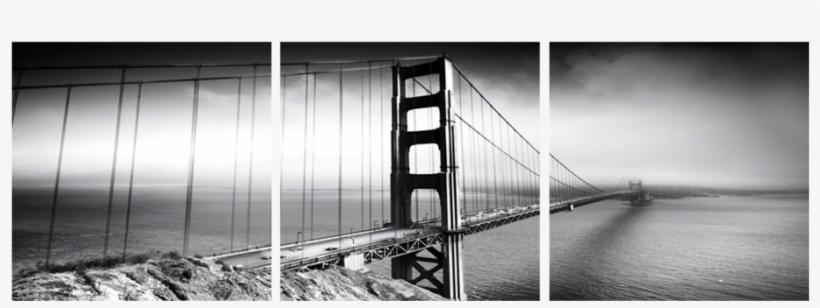 Golden Gate Black And White Triptych - Victor Model 1230-3 12-digit Print Display Calculator, transparent png