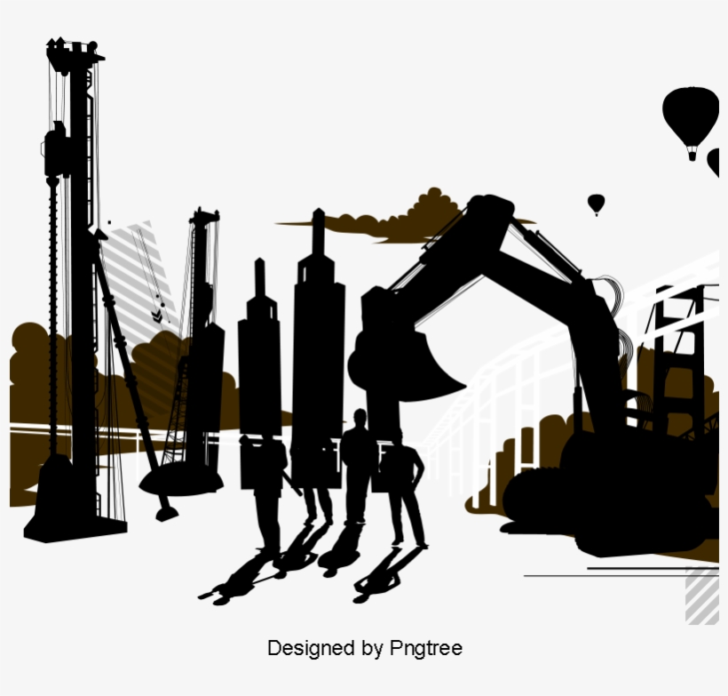 Construction Silhouette, Sketch, Building, Silhouette - Construction, transparent png