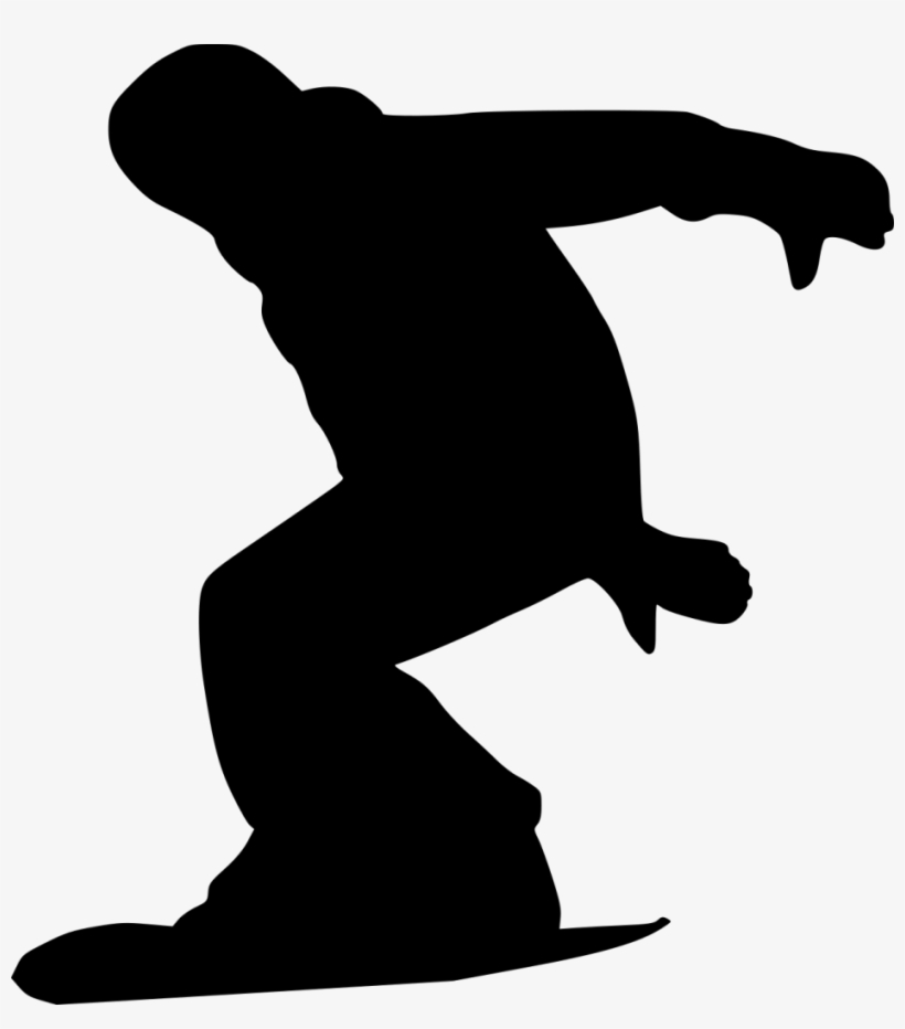 7 Snowboarder Silhouette - Portable Network Graphics, transparent png