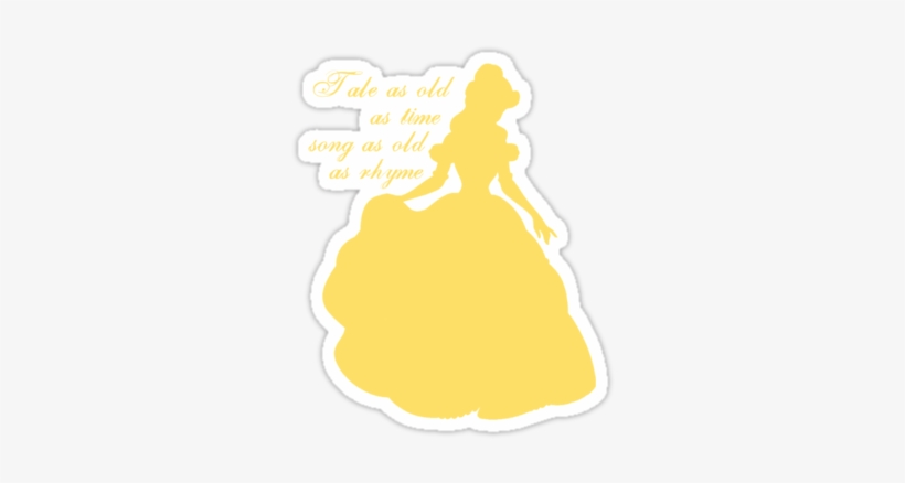 Disney Princess Silhouette Belle - Beauty And The Beast, transparent png