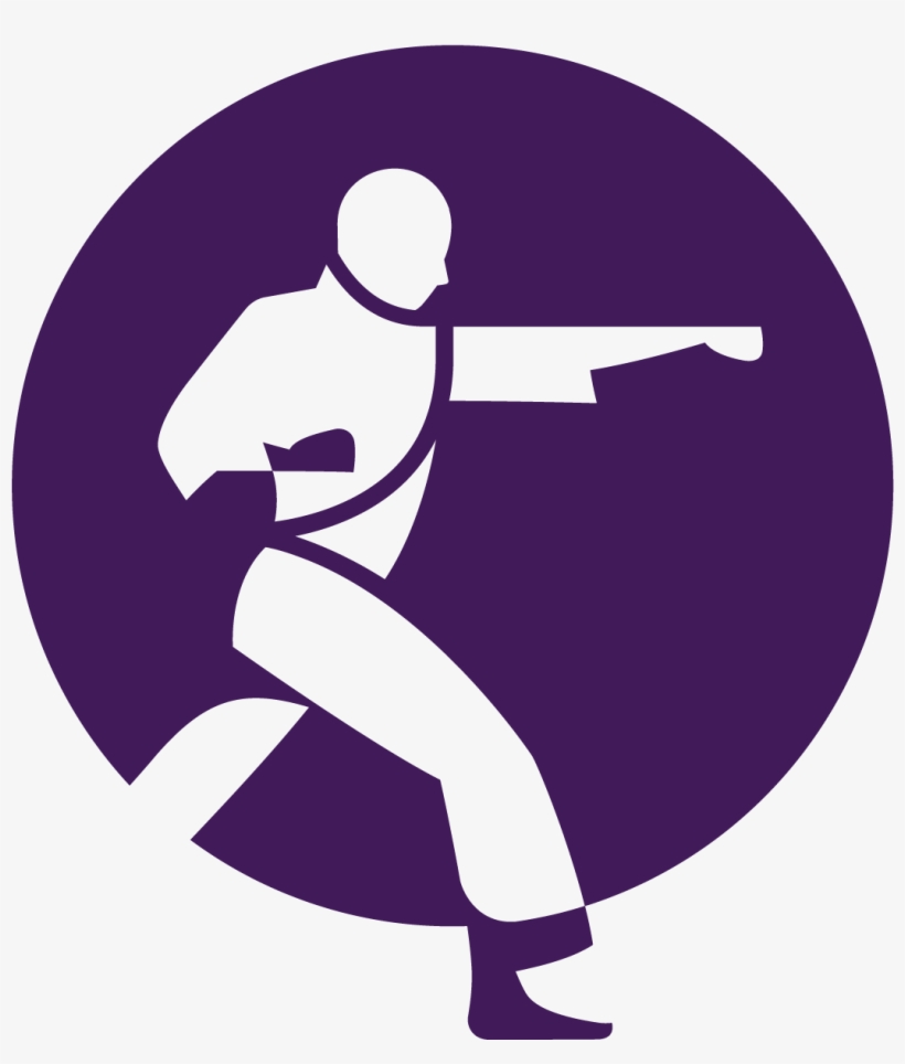 Silhouette Karate Large Bakupurple - Karate 2020 Olympics Png, transparent png
