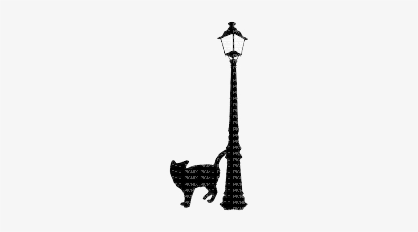 Cat Silhouette - Lamp Post Silhouette Png, transparent png