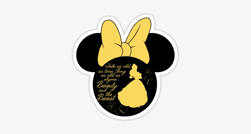 Minnie Silhouette Png Mickey And Minnie Mouse Silhouette - Diy Belle Shirt, transparent png