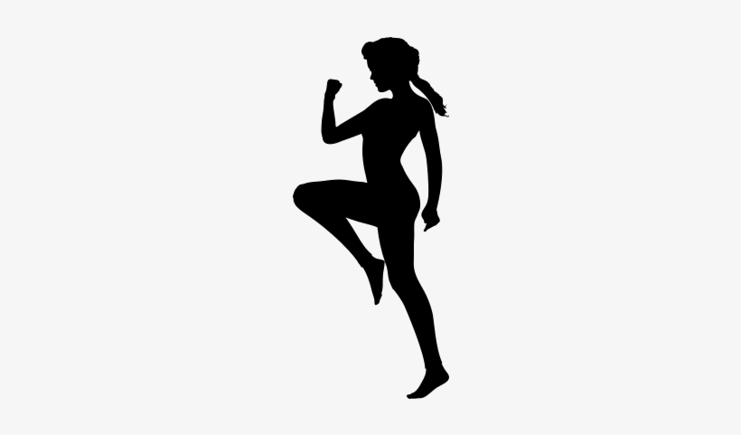 Touch Typing And Karate Are Physical Activities - Silueta De Mujer Haciendo Ejercicio, transparent png